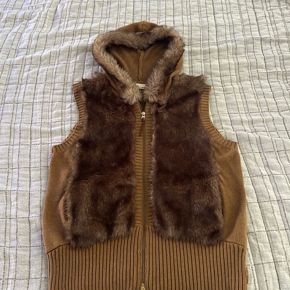 DKNY Faux Fur Vest